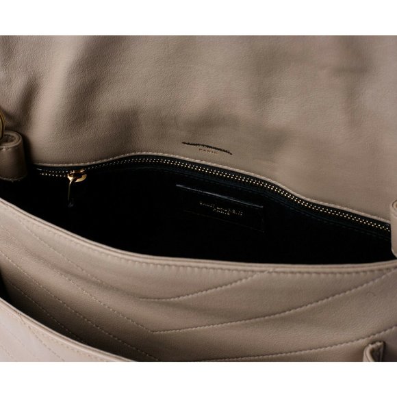 YSL Saint Laurent Niki Medium Bag Sac MNG Calfskin Shoulder Bag Purse Dark Beige - Picture 8 of 10